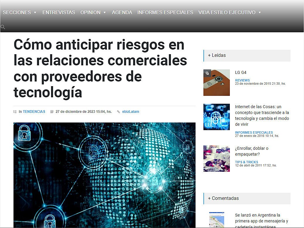 Cmo anticipar riesgos en las relaciones comerciales con proveedores de tecnologa